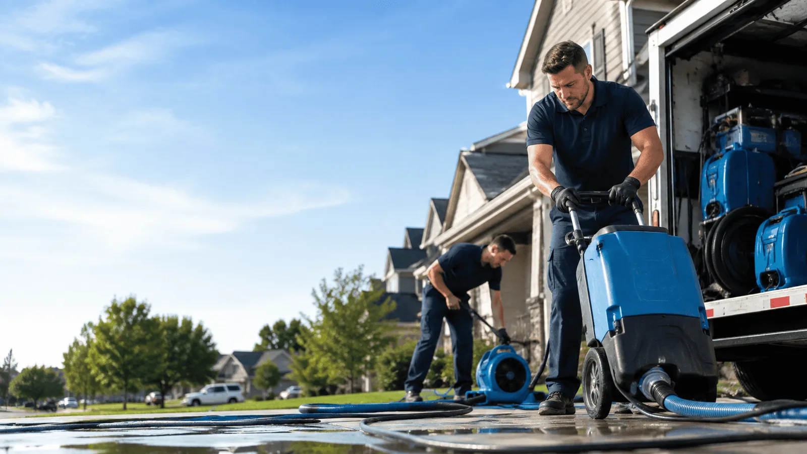 Dehumidification being performed in North English, IA